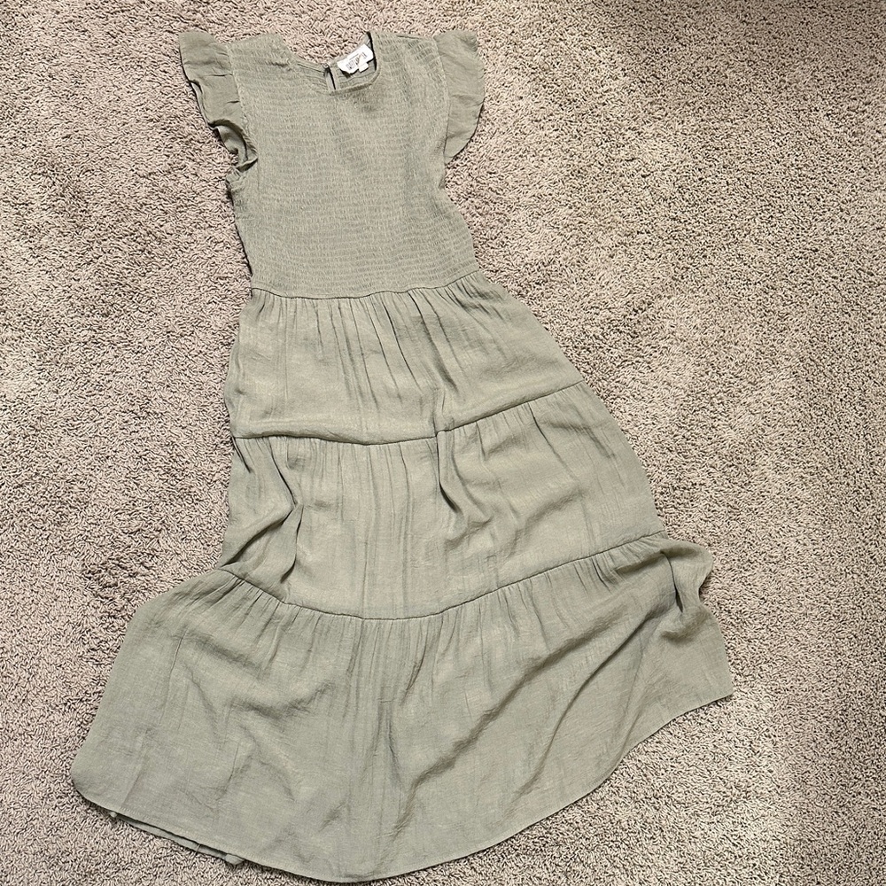 Sweet Wanderer Olive Green Maxi Dress